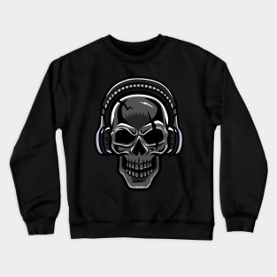 Skull And Headphones - Skull - Headphones Crewneck Sweatshirt